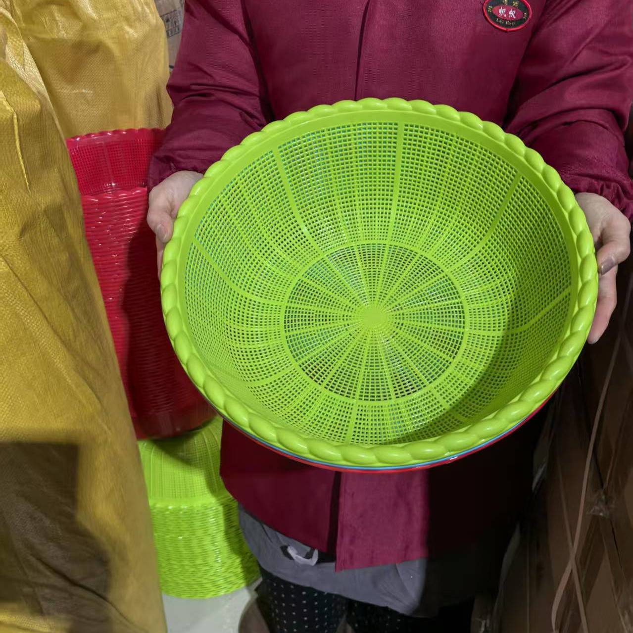 淘米洗菜篮子大号塑料沥水篮家用滤水筛厨房淘菜筐装洗菜盆水果盆